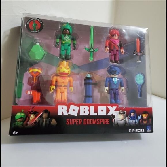 Roblox Action Collection Super Doomspire Four Figure Pack Includes Exclusive New - Picture 2 of 5